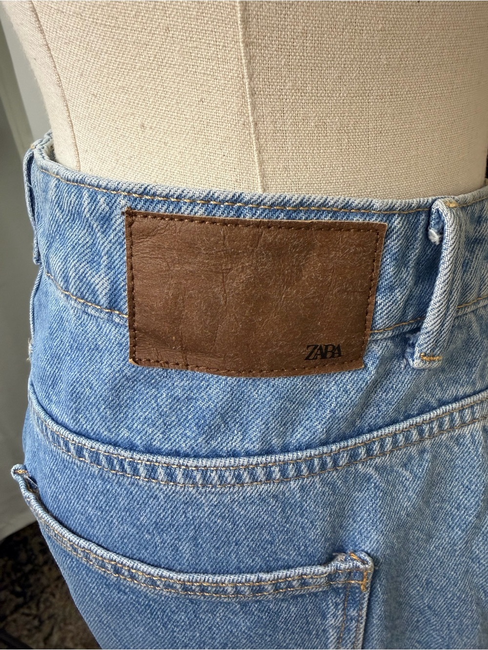Wide Leg Flare Jeans in Light Blue - Picture 13 of 15
